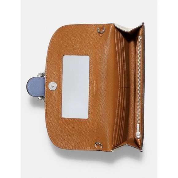 NWT Coach C1484 Gemma Clutch Crossbody In Colorblock Signature Canvas Org $288 - Picture 8 of 9